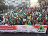 La marcha por la dignidad, a su paso por Andalucía.