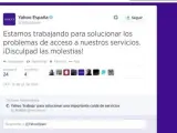 Yahoo España pidió disculpas a sus usuarios por la caída de, entre otras utilidades, su correo electrónico.