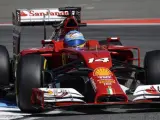 Fernando Alonso, de Ferrari, durante el GP de Alemania