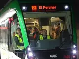 El metro de Málaga en su preestreno.