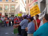 Manifestantes de UCCL en Segovia.