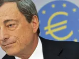El presidente del Banco Central Europeo (BCE) durante la rueda de prensa celebrada en Fráncfort.