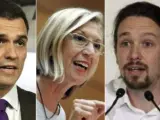 De Izda a dcha: Pedro sánchez, Rosa Díez, Pablo Iglesias y Cayo Lara.