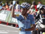 El italiano Fabio Aru se impone en la undécima etapa de la Vuelta 2014, con final en el Santuario de San Miguel de Aralar.