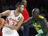 El jugador de la selección española de baloncesto, Juan Carlos Navarro, en el partido de octavos del Mundobasket ante Senegal.