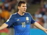 Leo Messi en la final ante Alemania.