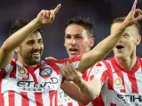 El delantero David Villa celebra su gol con el conjunto australiano del Melbourne City.