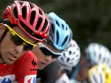 Alberto Contador, con Chris Froome, en la decimocuarta etapa de la Vuelta a España, con final en La Camperona.