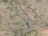 Vista vía satélite de la capital de Irak, Bagdad.