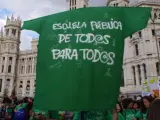 Imagen de una de las protestas en Madrid a favor de la educación pública y contra la LOMCE.