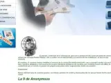 Mensaje de Anonymous en la web de AEDE.