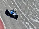 El Mercedes de Nico Rosberg, en la calificación del GP de Estados Unidos en Austin, Texas.