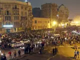 Imagen de la plaza Tahrir de El Cairo, donde la absolución judicial de Hosni Mubarak ha desatado protestas.
