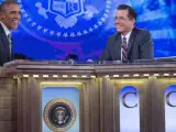 El presidente de EE UU, durante su entrevista en el programa The Colbert Report.