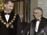 El Rey Felipe VI y Eduardo Torres-Dulce, durante la apertura del Año Judicial.