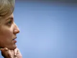 La diputada autonómica de IU y aspirante a la Presidencia de la Comunidad de Madrid, Tania Sánchez, durante una entrevista.