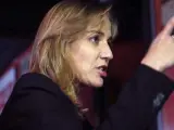 La diputada regional y candidata a las primarias de IU, Tania Sánchez, durante el acto de cierre de campaña de su candidatura celebrado en Madrid.