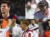 Messi, Bale, Negredo, Torres y Aspas.