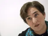 Ada Colau, durante su entrevista con 20minutos, en la sede de Guanyem Barcelona.