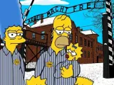 Una imagen reinterpretada de Los Simpson en Auschwitz, por Alexsandro Palombo.