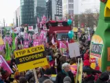 Protesta en Berlín, el 17 de enero, contra el tratado de libre comercio.