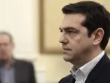 El líder de Syriza, Alexis Tsipras, tras jurar como nuevo primer ministro griego en Atenas, Grecia.