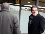 El exalcalde de Sabadell (Barcelona) Manuel Bustos llega a los juzgados de la población para declarar como imputado.