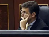 El ministro de Justicia, Rafael Catalá, durante el pleno del Congreso de los Diputados.