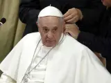 El papa Francisco, pronuncia su discurso durante la clausura del Congreso Mundial de Scholas Ocurrentes en el Vaticano.