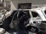 Restos de un coche de un atentado en Bagdad. (ARCHIVO)