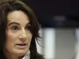 La vicepresidenta primera del Comité Olímpico Español (COE), la alicantina Isabel Fernández, durante un compromiso mediático realizado durante el 5 de marzo de 2015.