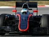 Alonso, rodando en Montmeló.