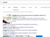Google News expone las noticias sobre su propio cierre días antes de su fin en España.
