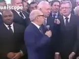 El presidente de Túnez, Beji Caid Essebsi, tras confundir a Hollande con Mitterrand.