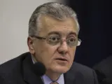 El presidente de Petrobras, Aldemir Bendine, durante la presentación de los resultados financieros auditados de 2014 en Rìo de Janeiro(Brasil).
