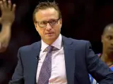 Scott Brooks en un partido con los Oklahoma City Thunder.