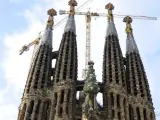 Fachada del Nacimiento de la basílica de la Sagrada Familia de Barcelona.