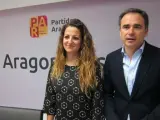 Paula Bardavío y Xavier de Pedro, candidatos del PAR al Ayuntamiento de Zaragoza