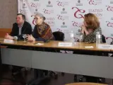 De izquierda a derecha, Salvador Collado, Ana Diosdado, Goyanes y Viteri