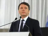 El primer ministro italino, Matteo Renzi, durante la inauguración oficial de la Exposición Universal de Milán.