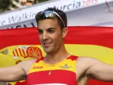 Miguel Ángel López, medalla de oro en la Copa de Europa de marcha atlética disputada en Murcia en mayo de 2015.