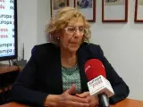 La candidata de Ahora Madrid a la Alcaldía de la capital, Manuela Carmena, en una entrevista.