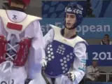 El taekwondista madrileño Jesús Tortosa, medalla de plata en los Juegos Europeos de Bakú.