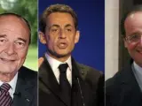 Chirac, Sarkozy y Hollande.