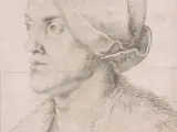 Alberto Durero dibuja en carboncillo sobre papel a su hermano Endres en torno al año 1518