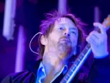 Thom Yorke, el cantante de la banda británica Radiohead, durante un concierto.