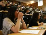 Estudiantes, en una clase universitaria