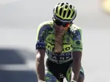 El ciclista español Alberto Contador, del equipo Tinkoff Saxo, durante la 10ª etapa de la 102 edición del Tour de Francia, 167 km entre Tarbes y La Pierre Saint Martin.