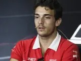 El piloto francés de Marussia, en una rueda de prensa durante el Mundial de 2014.