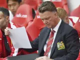 El entrenador del Manchester United, Louis van Gaal, durante el partido de la segunda jornada de la Premier ante Sunderland.